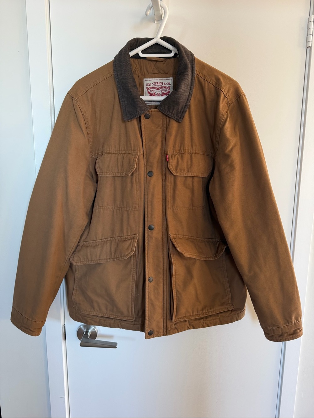 Levi's | Brown Canvas Field Jacket with Dark Corduroy Collar